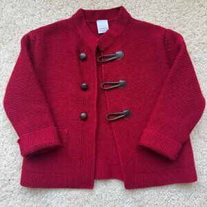 Pepa London Toggle Fastening Knitted Cardigan, Red